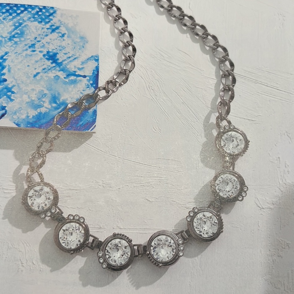 Silpada Glamour Necklace - Swarovski crystals, Brass with Hematite Plating